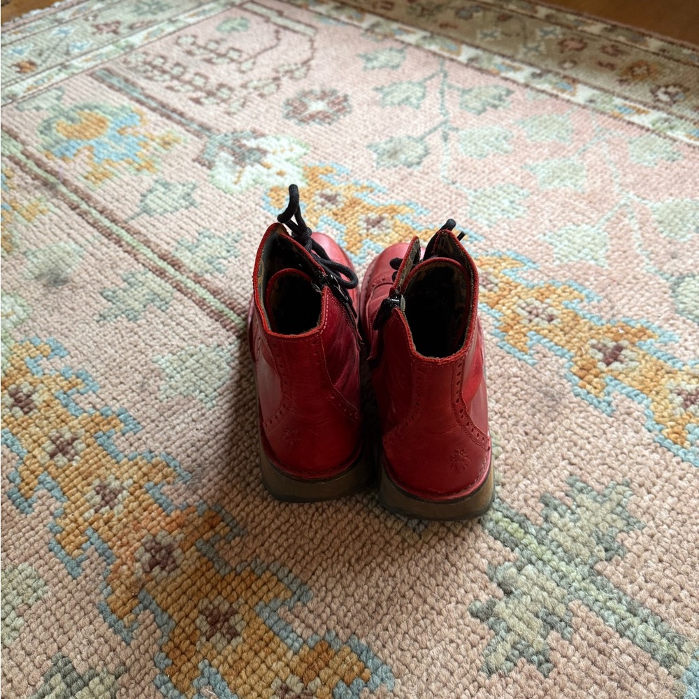 Fly London Red Ankle Boots - Picture 5 of 7